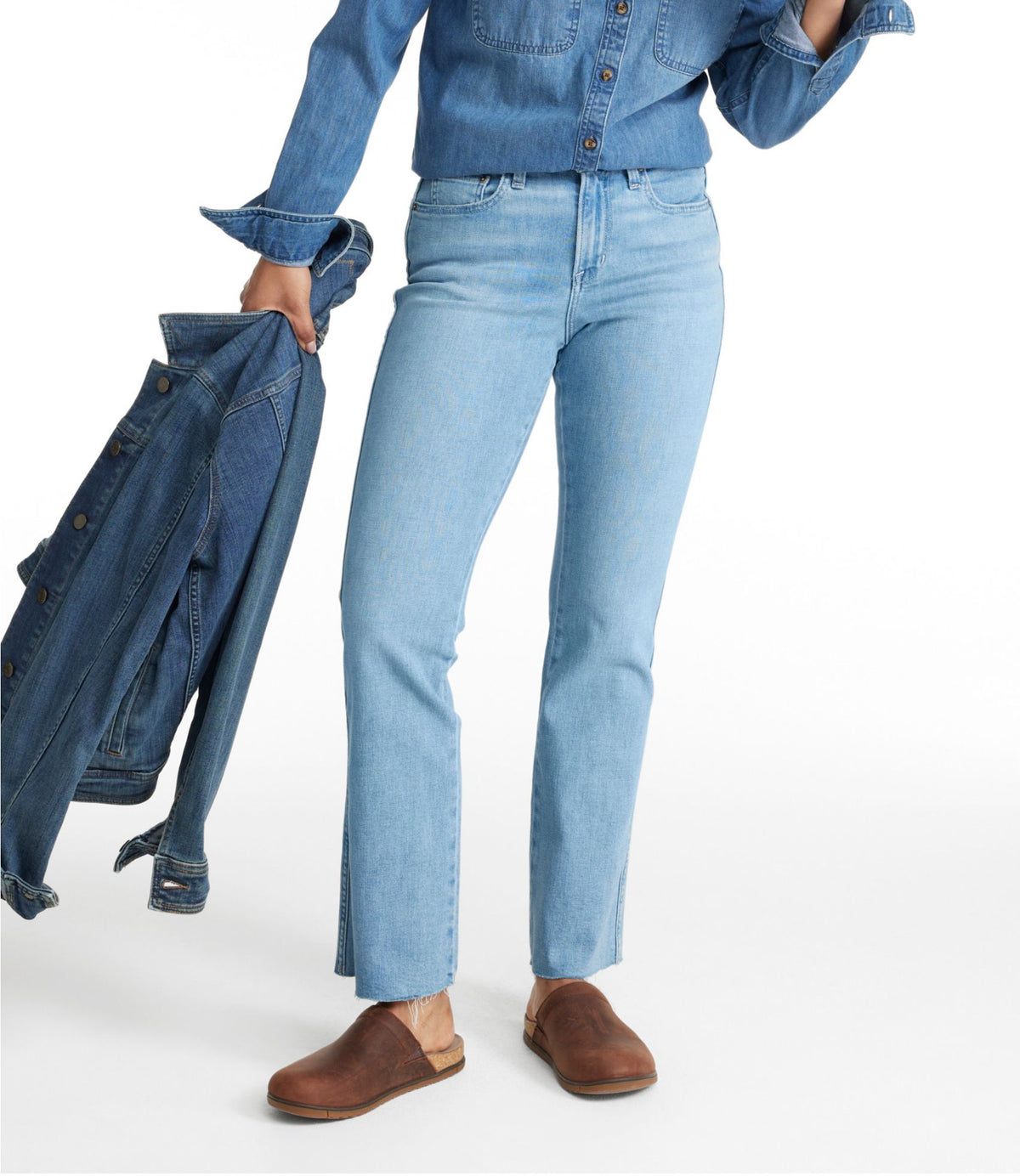 Women's L.L.Bean Everyday Stretch Jeans, High-Rise Mini Bootcut Ankle