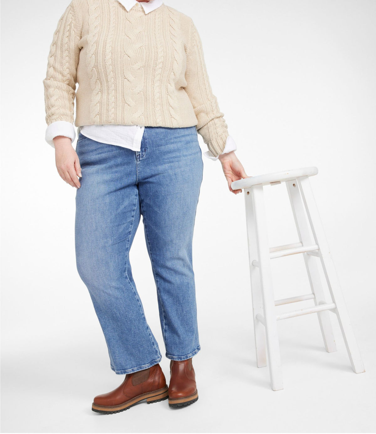 Women's L.L.Bean Everyday Stretch Jeans, High-Rise Mini Bootcut Ankle