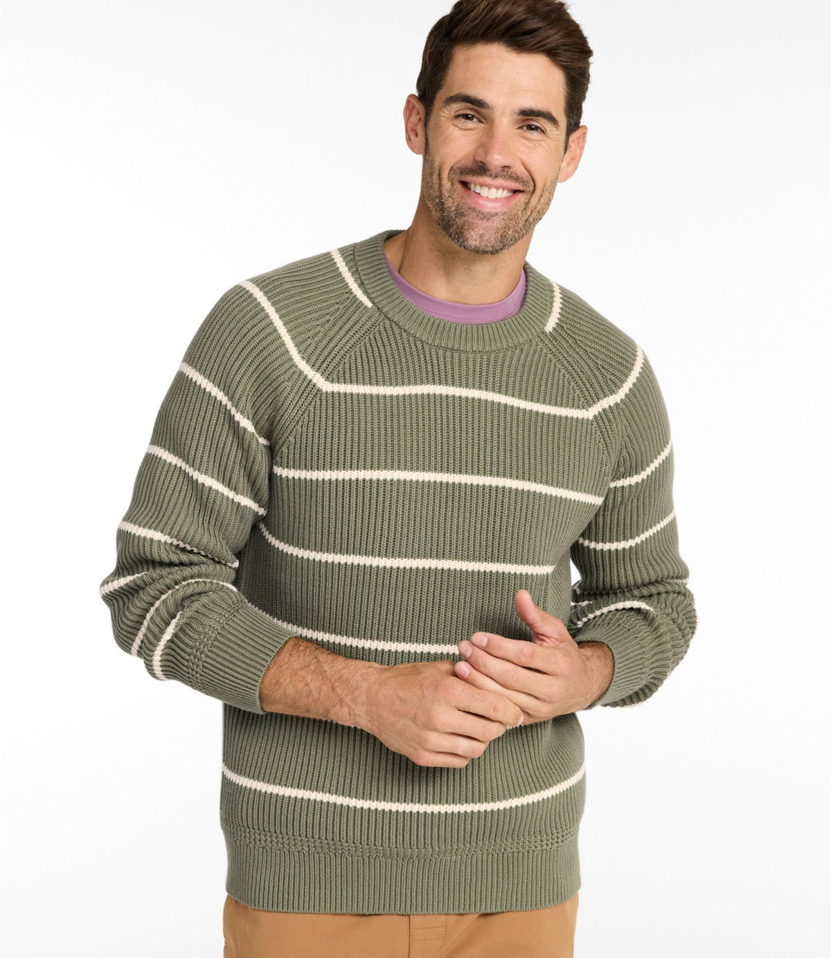 Men's Mariner Rib Crew Sweater, Stripe
