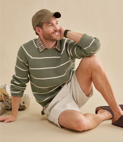 Men's Mariner Rib Crew Sweater, Stripe