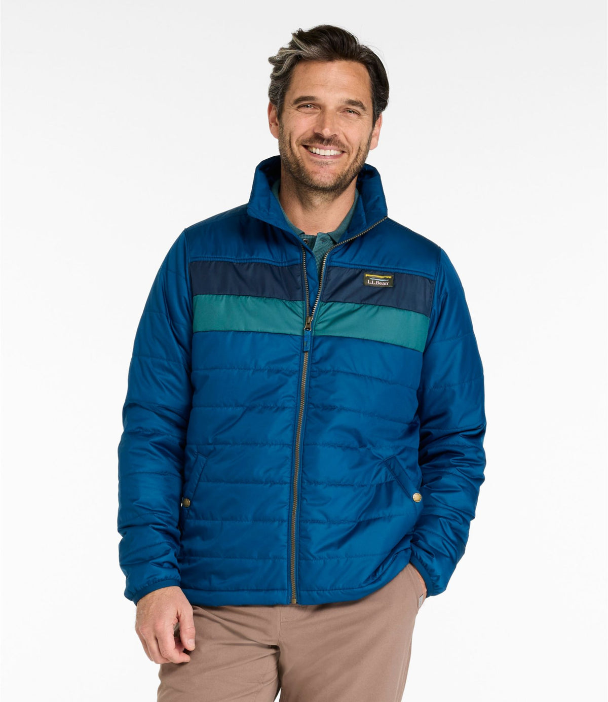 Men's Mountain Classic Puffer Jacket, Colorblock