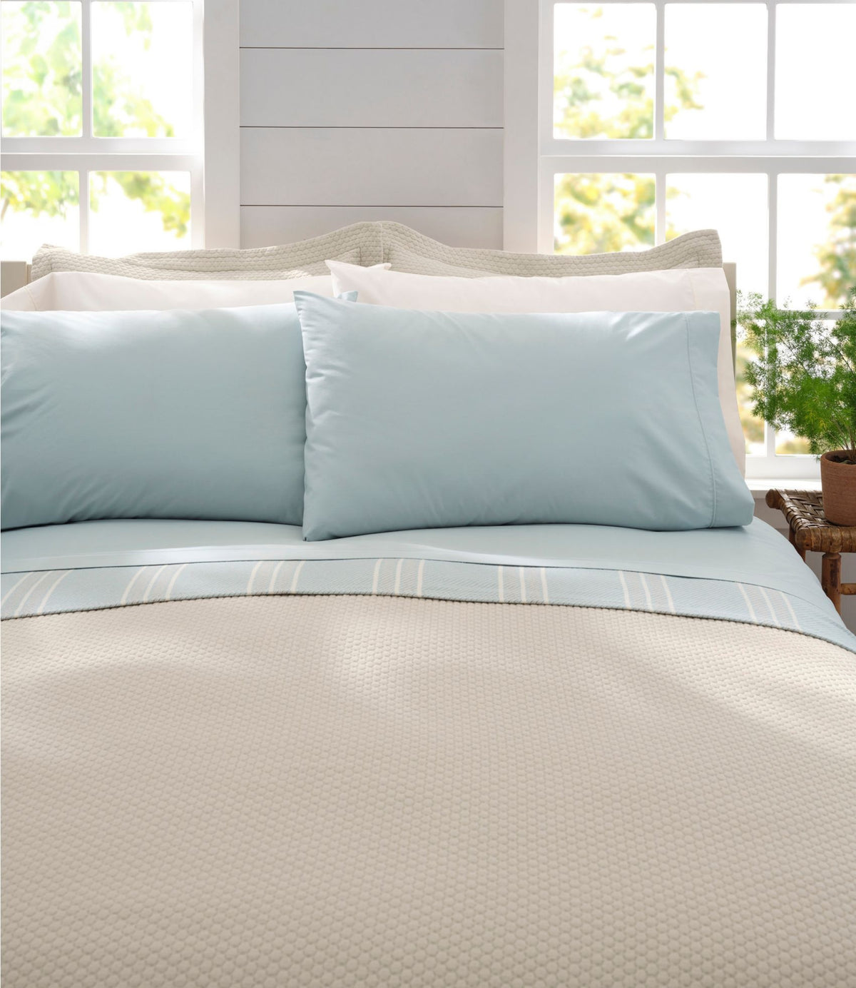 Sunwashed Percale Sheet Collection