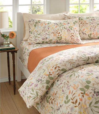 Birch Floral Flannel Comforter Cover Collection