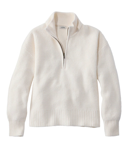 Women's Supersoft Waffle Sweater, Quarter-Zip