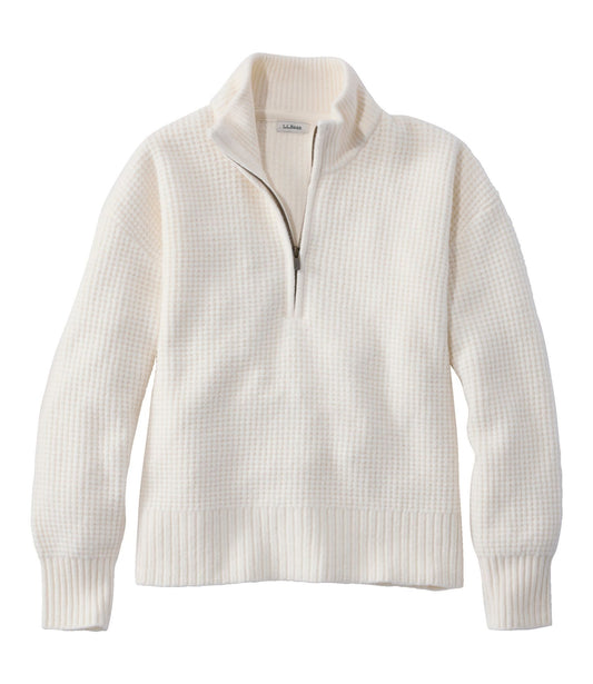 Women's Supersoft Waffle Sweater, Quarter-Zip