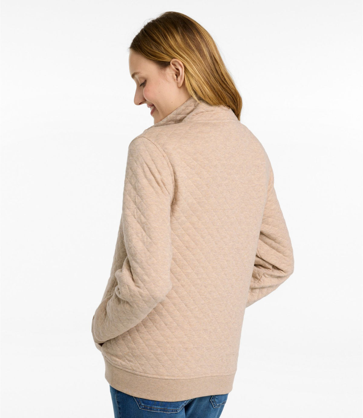 Women's Quilted Half-Snap Sweatshirt