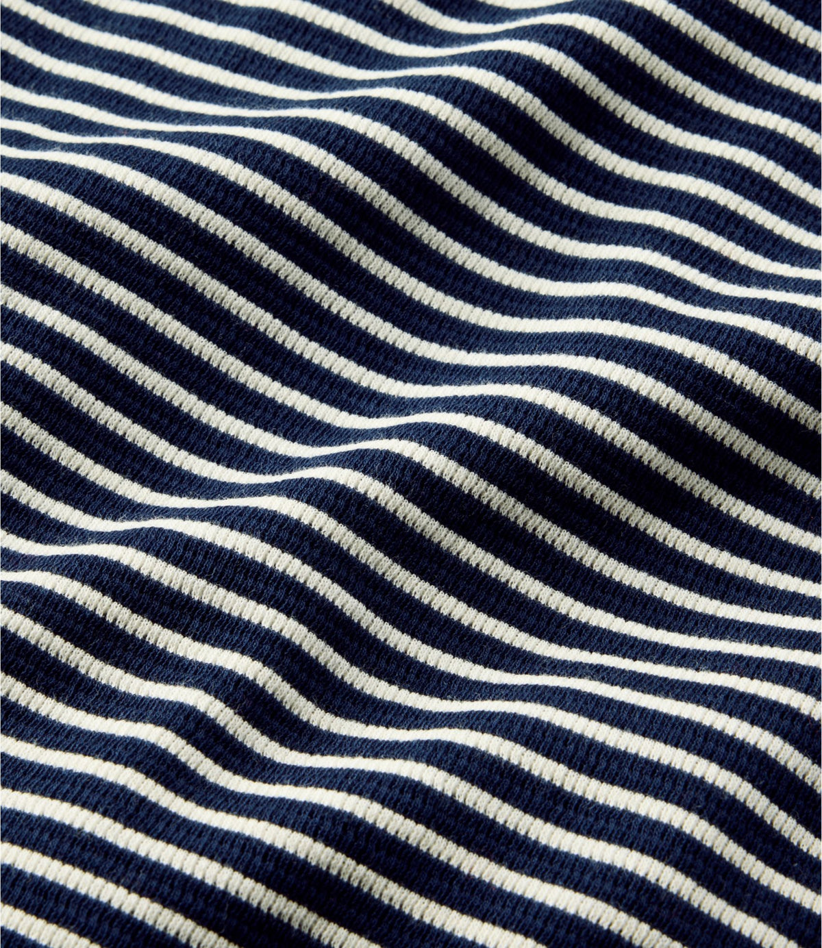 Women's Waffle-Knit Top, Long-Sleeve Jewelneck Stripe