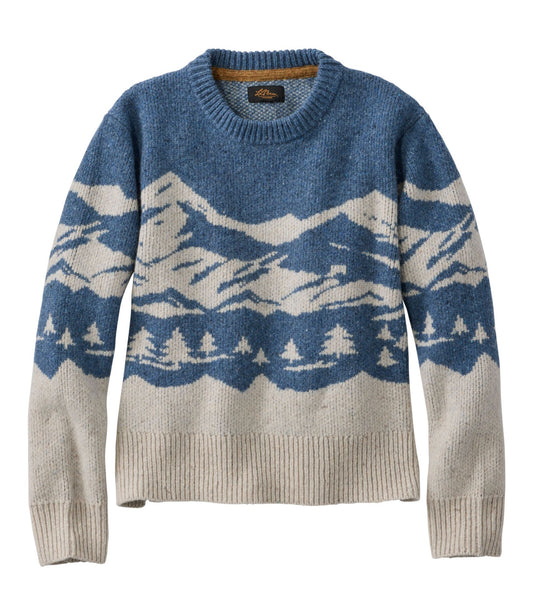 Women's Signature Wool-Blend Fisherman Sweater, Crewneck Novelty