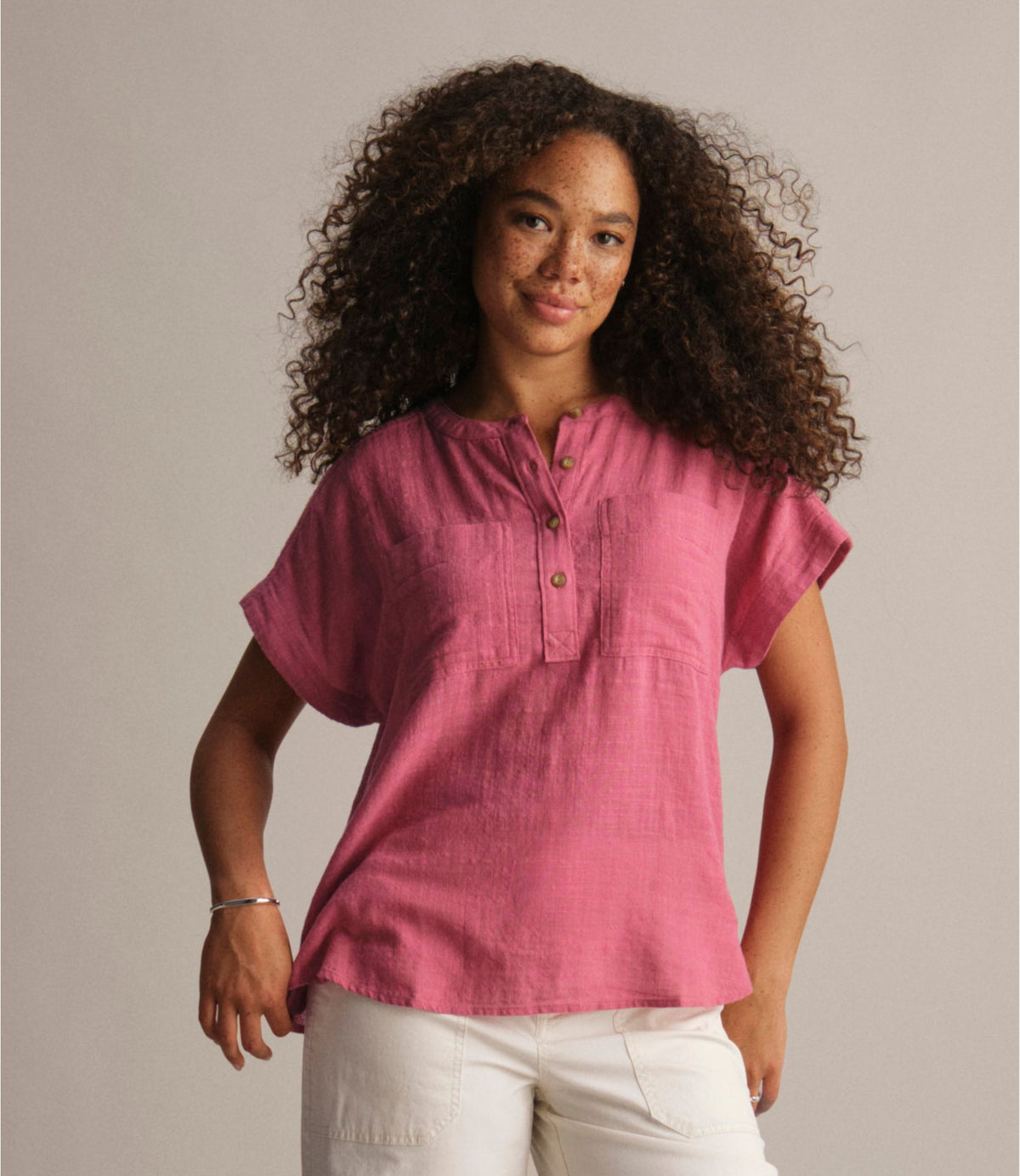 Women's L.L.Bean Day Breeze Shirt, Short-Sleeve Popover