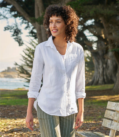 Women's Premium Washable Linen Shirt, Tunic
