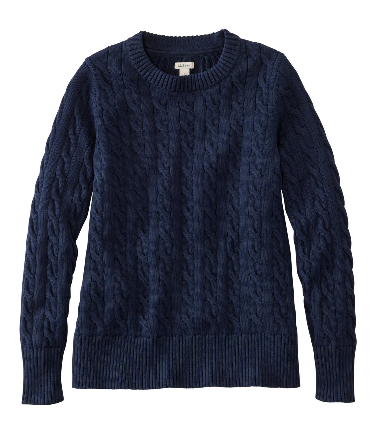 Women's The Original Double L® Sweater, Cable Crewneck
