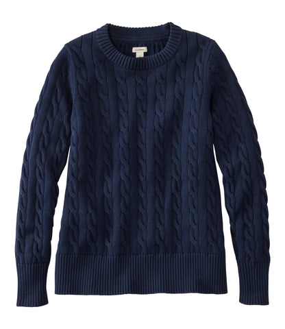 Women's The Original Double L® Sweater, Cable Crewneck
