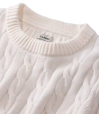 Women's The Original Double L® Sweater, Cable Crewneck