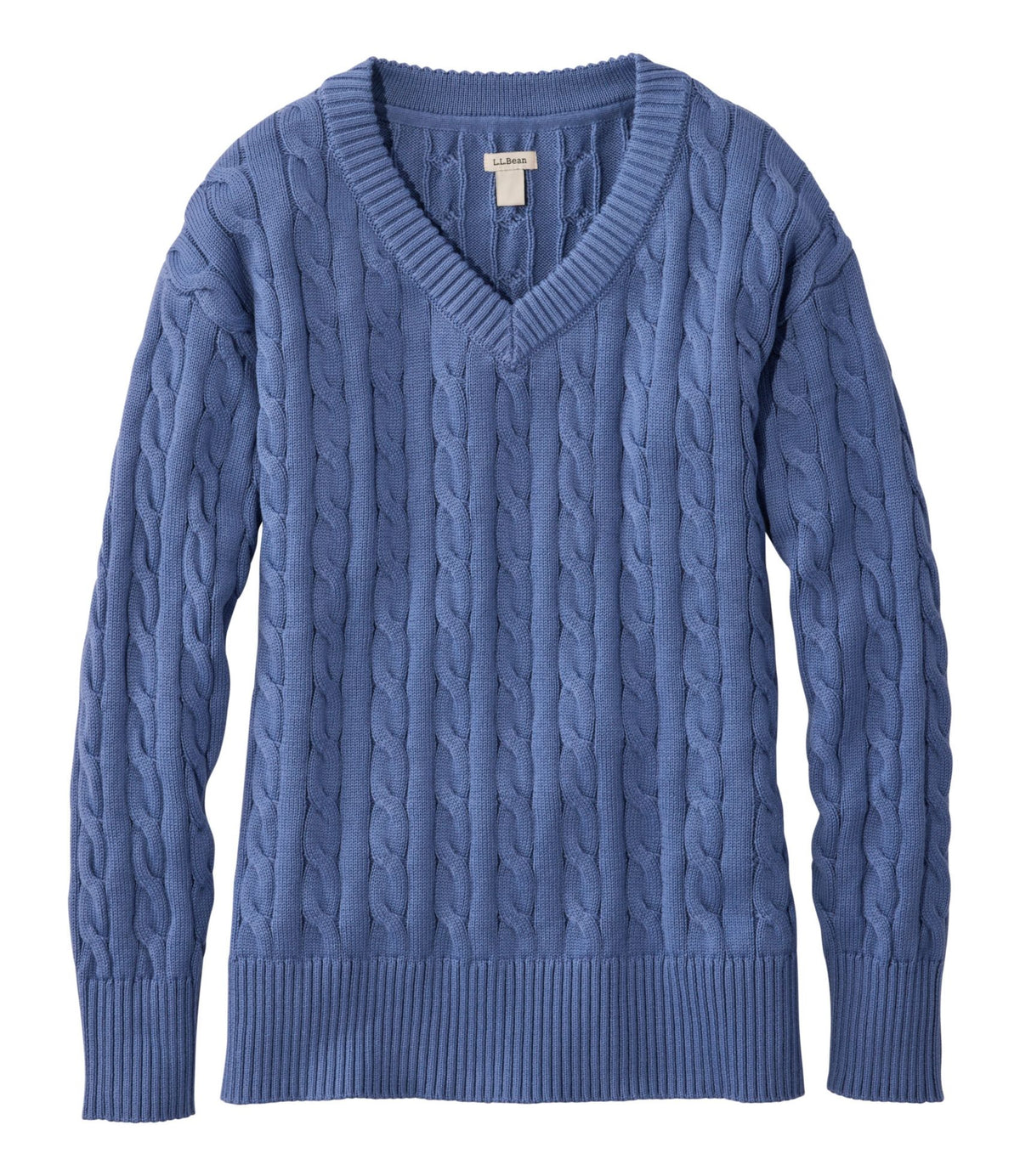 Women's The Original Double L® Sweater, Cable V-Neck