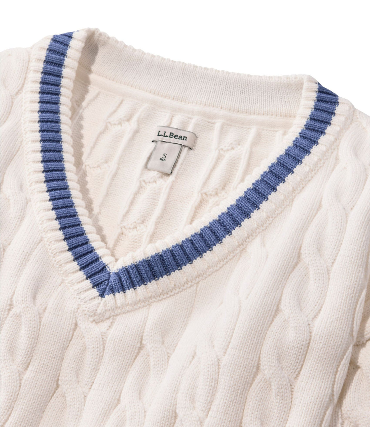 Women's The Original Double L® Sweater, Cable V-Neck