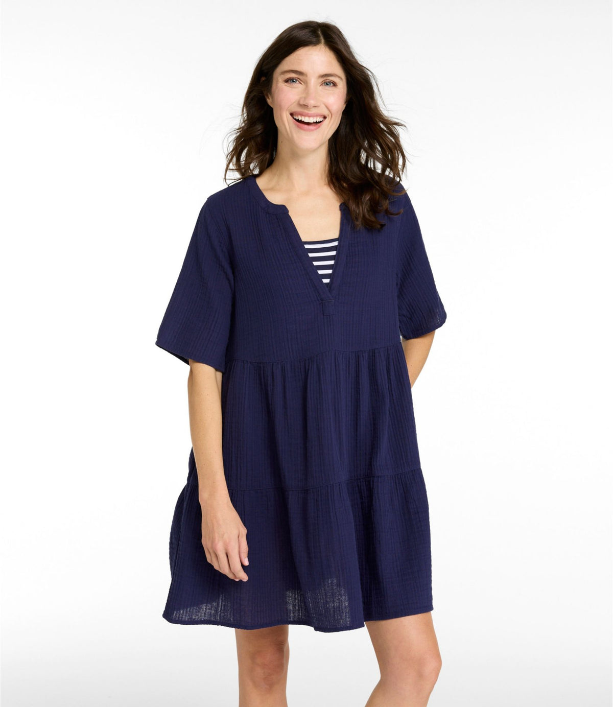 Women's Cloud Gauze Cover-Up Tiered Dress