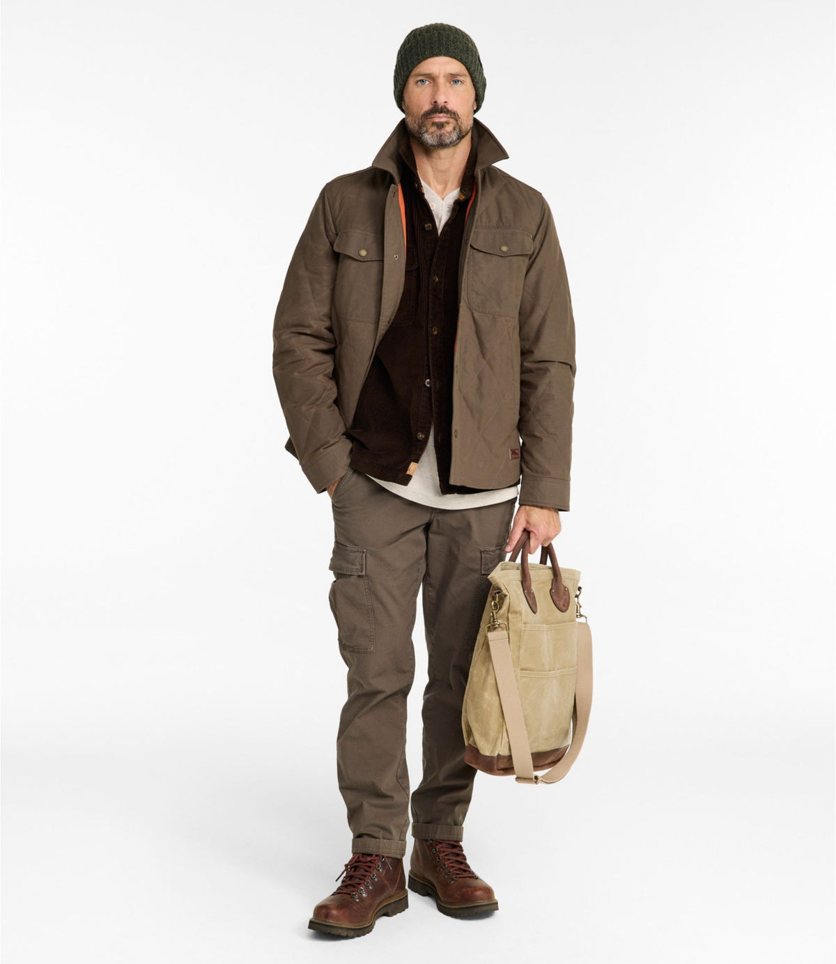 Men's Insulated Waxed Cotton Field Jacket