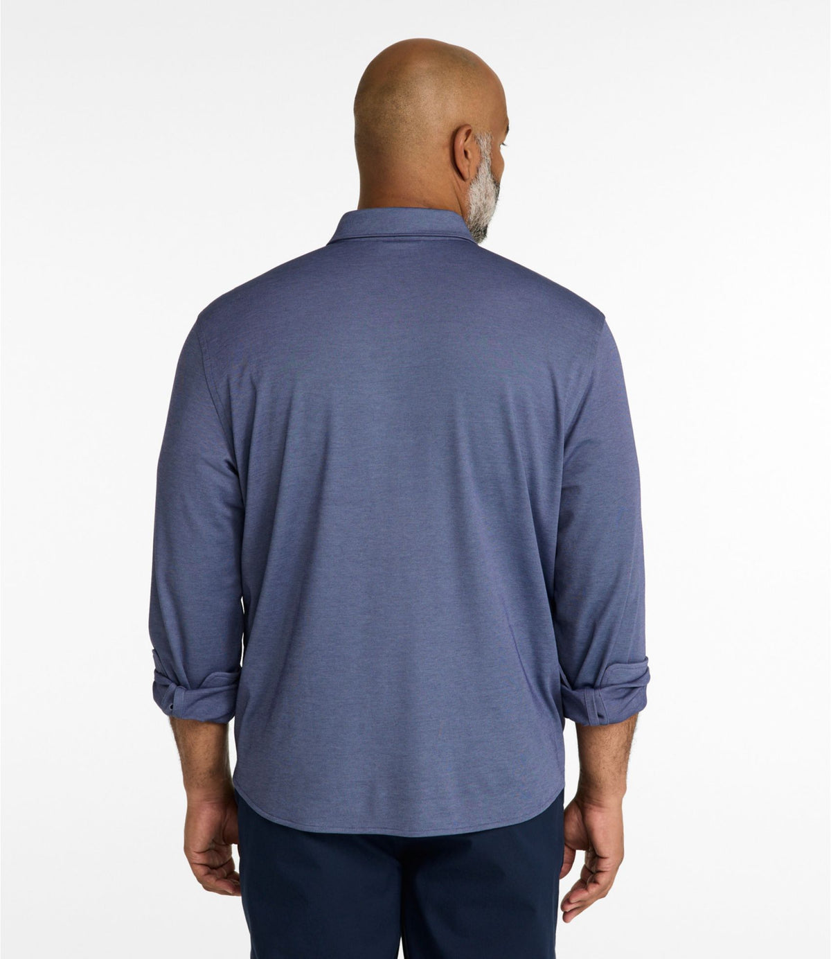 Men's Comfort Stretch Performance® Button-Front Knit Shirt, Long-Sleeve