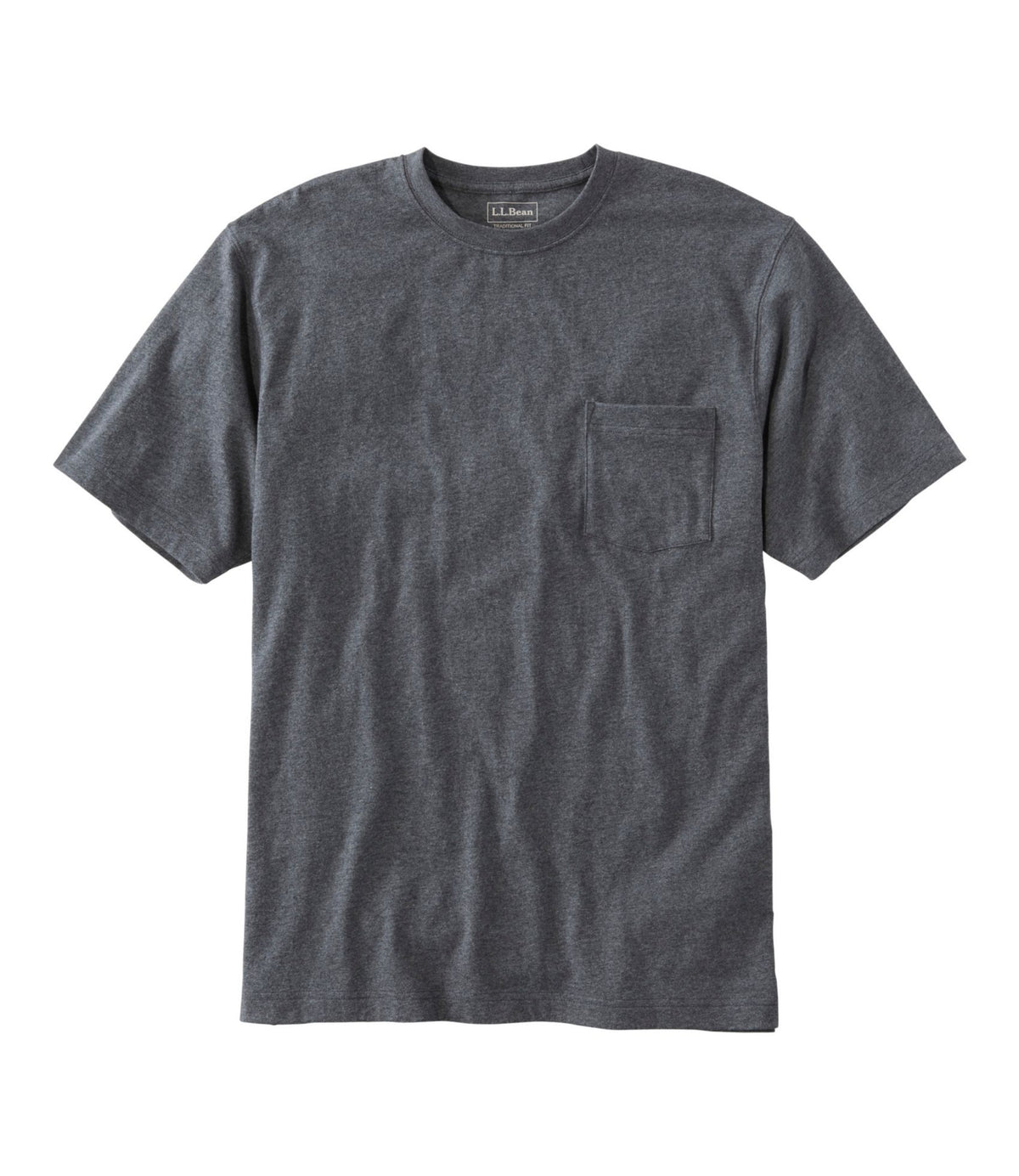Men's Carefree Unshrinkable Tee with Pocket, Traditional Fit