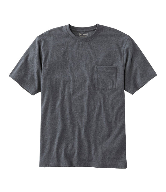 Men's Carefree Unshrinkable Tee with Pocket, Traditional Fit