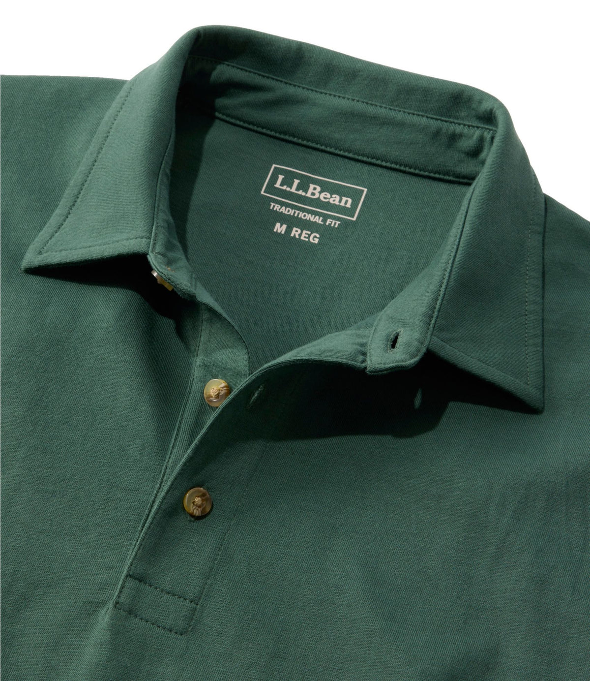 Men's Carefree Unshrinkable Polo, Long-Sleeve, Without Pocket
