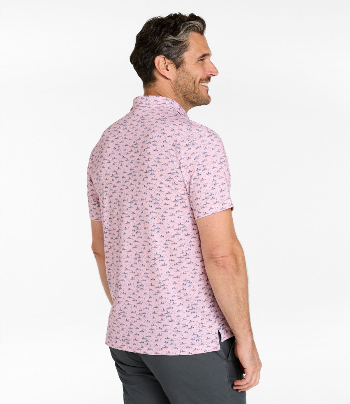 Men's Comfort Stretch Performance® Party Polo, Slightly Fitted, Short-Sleeve, Print