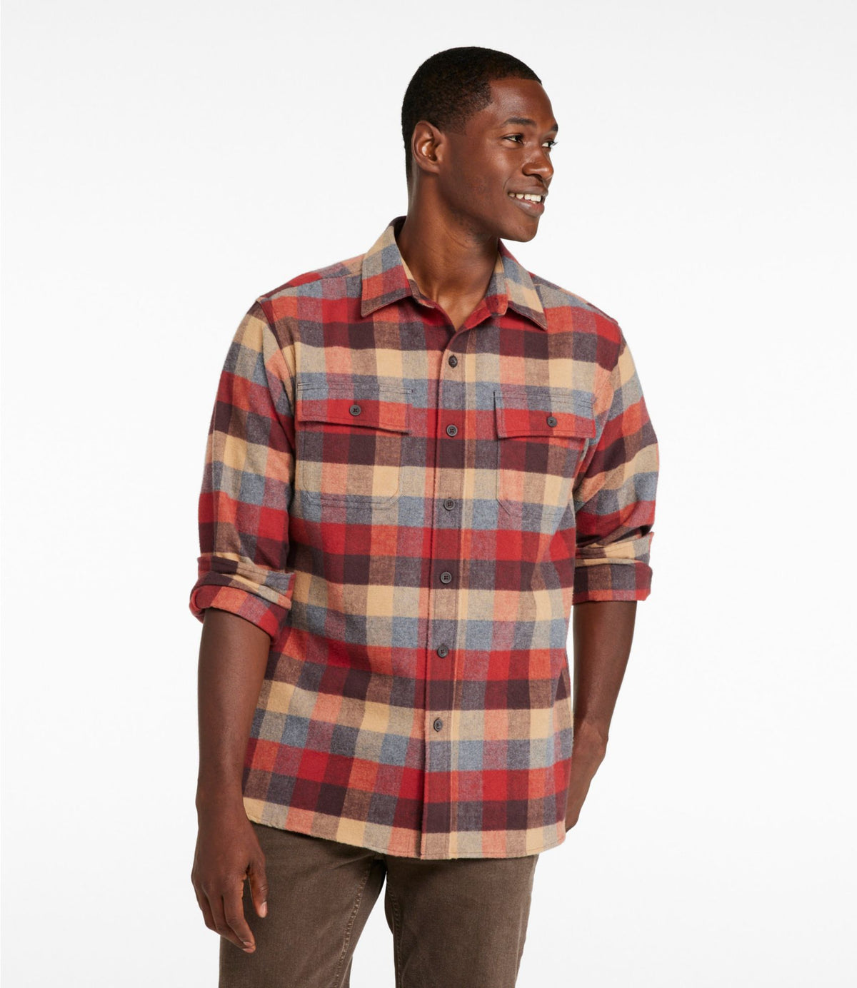 Men's Chamois Shirt, Traditional Fit, Plaid