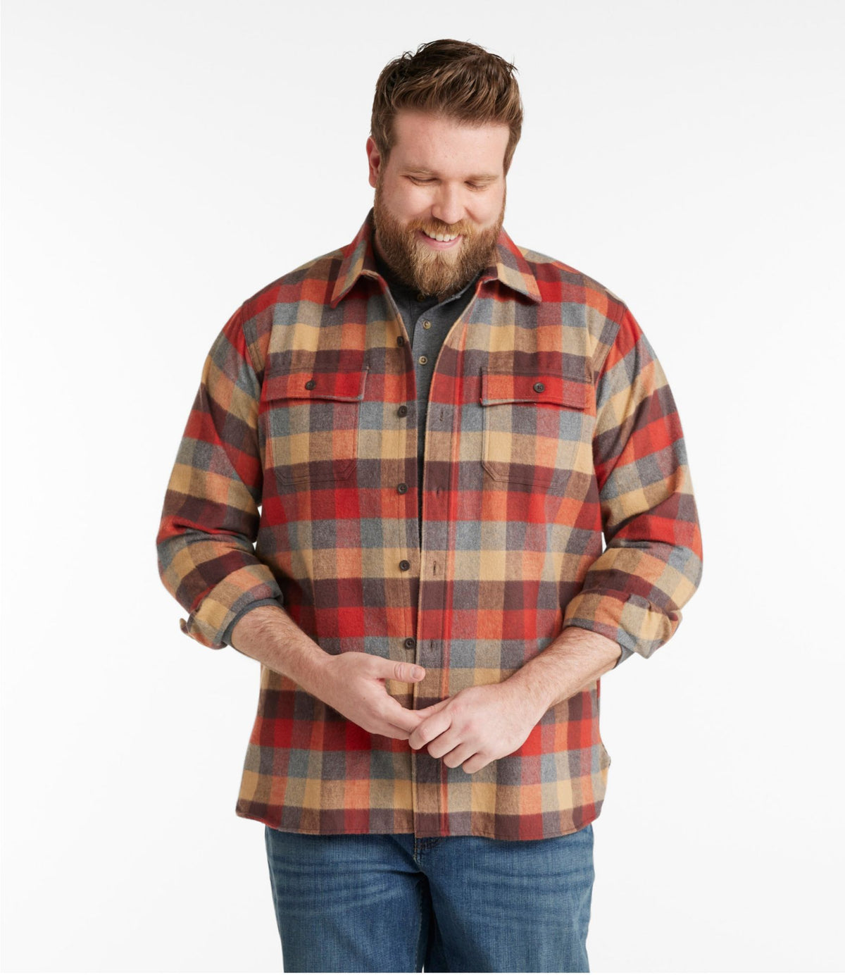 Men's Chamois Shirt, Traditional Fit, Plaid