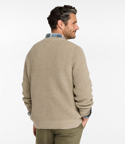 Men's L.L.Bean Organic Cotton Waffle Sweater, Henley
