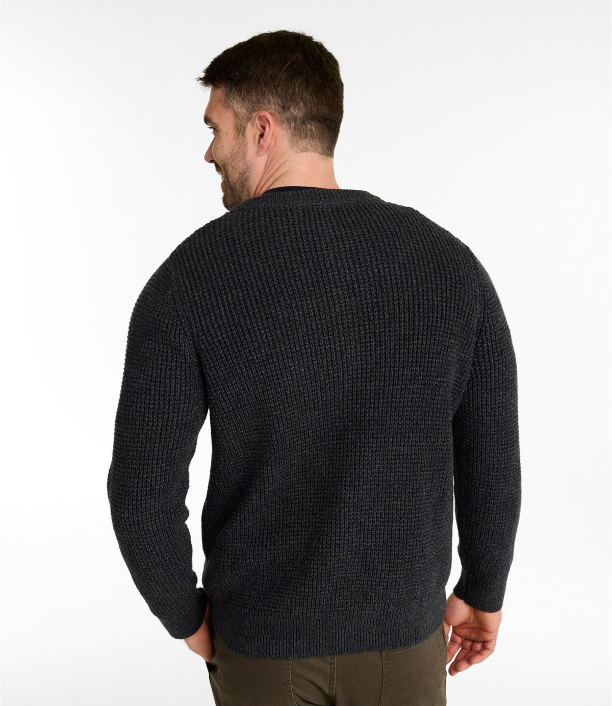 Men's L.L.Bean Organic Cotton Waffle Sweater, Henley
