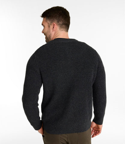 Men's L.L.Bean Organic Cotton Waffle Sweater, Henley