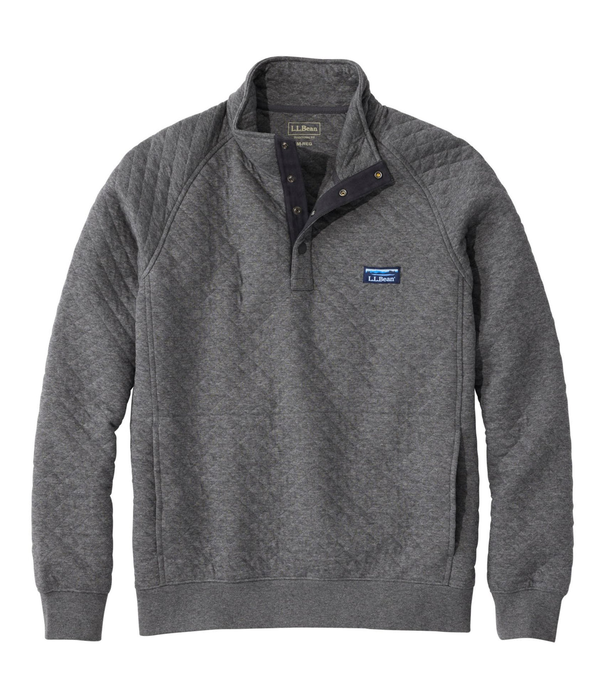 Men's Quilted Sweatshirt, Mockneck