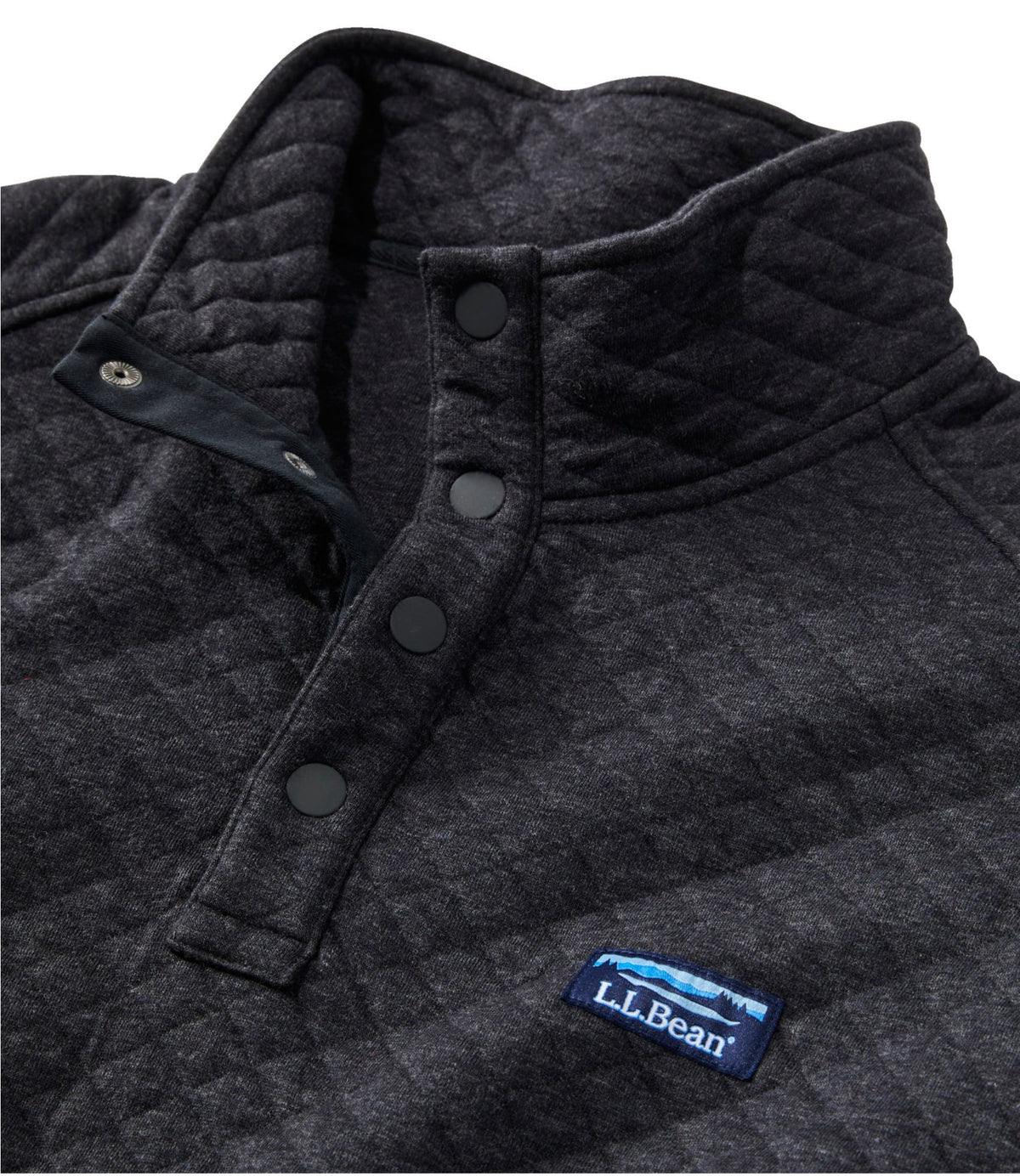 Men's Quilted Sweatshirt, Mockneck