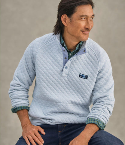 Men's Quilted Sweatshirt, Mockneck