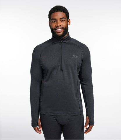 Men's L.L.Bean Midweight Base Layer Crew Top, 1/4 Zip