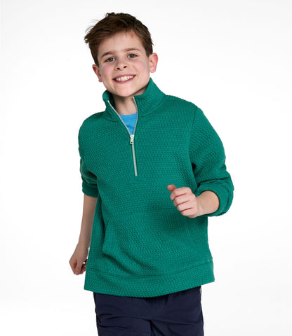 Kids' Ridgeknit Pullover, Glow-in-the-Dark Quarter-Zip