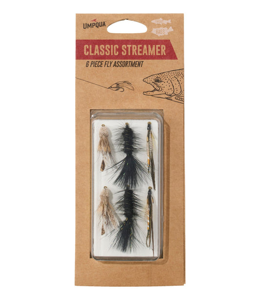 Umpqua Classic Streamer Fly Assortment, 6 flies