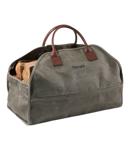 Waxed-Canvas Log Carrier