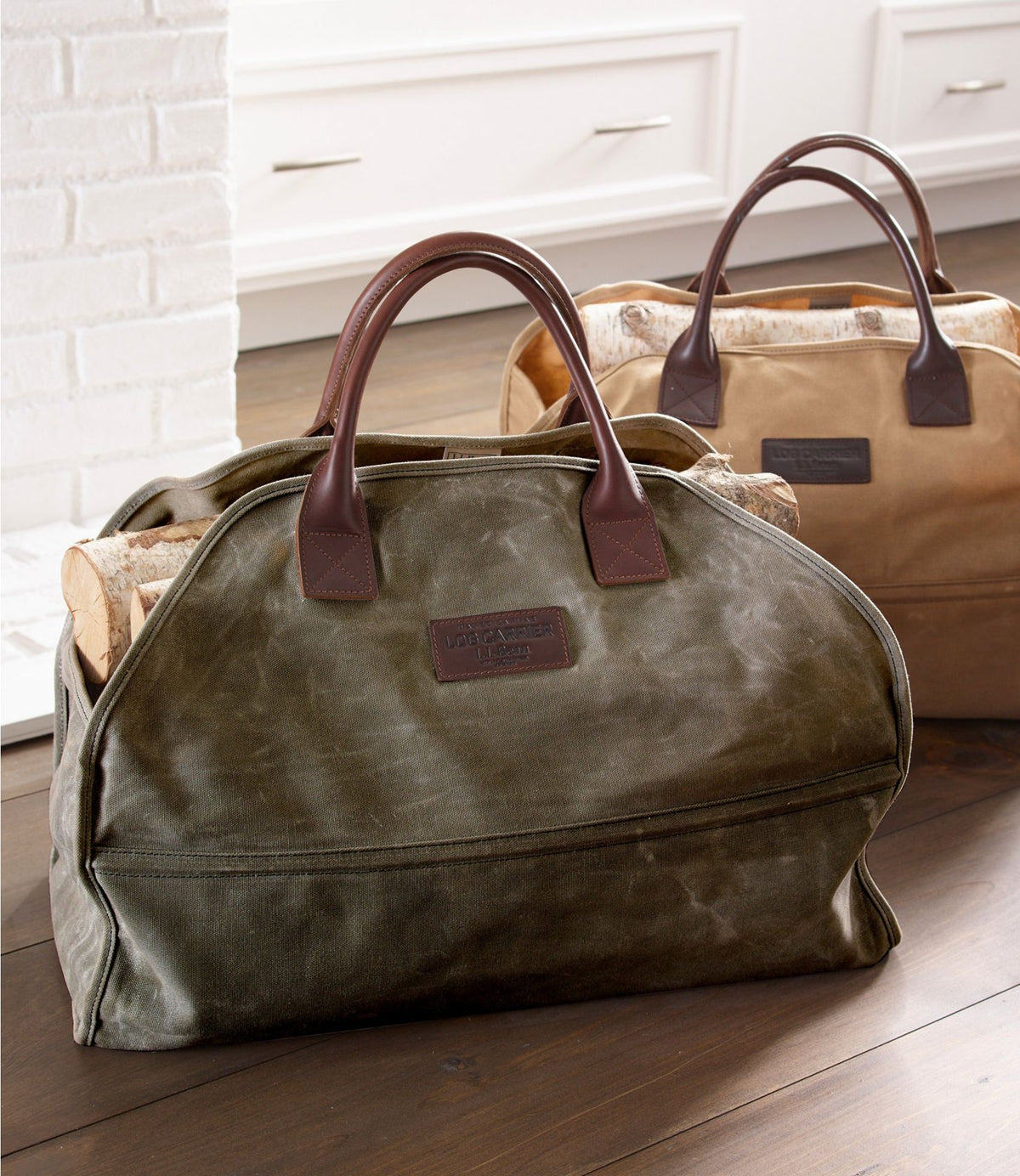 Waxed-Canvas Log Carrier