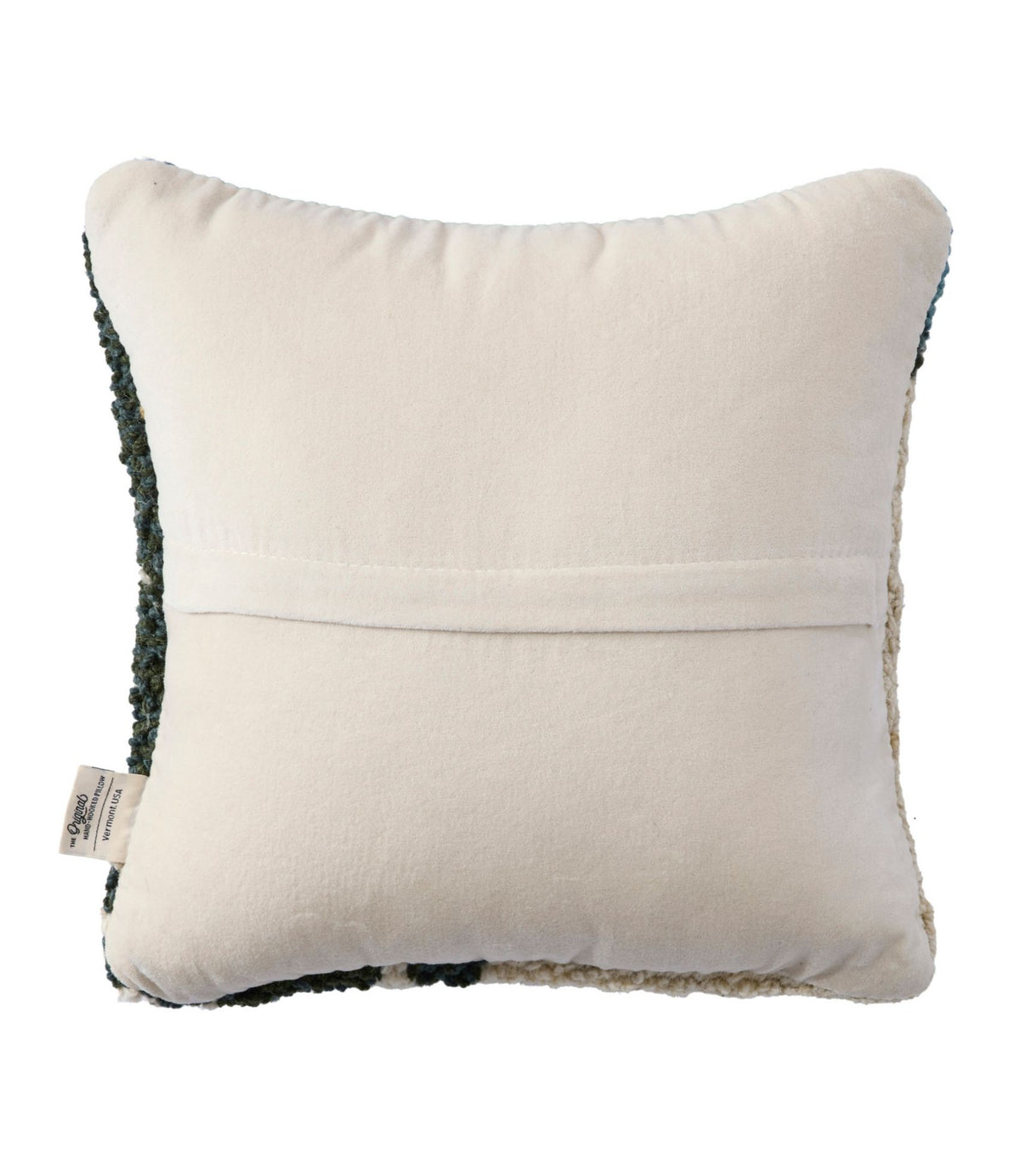 Wool Hooked Throw Pillow, Snow Day Yellow Dog, 14" x 14"