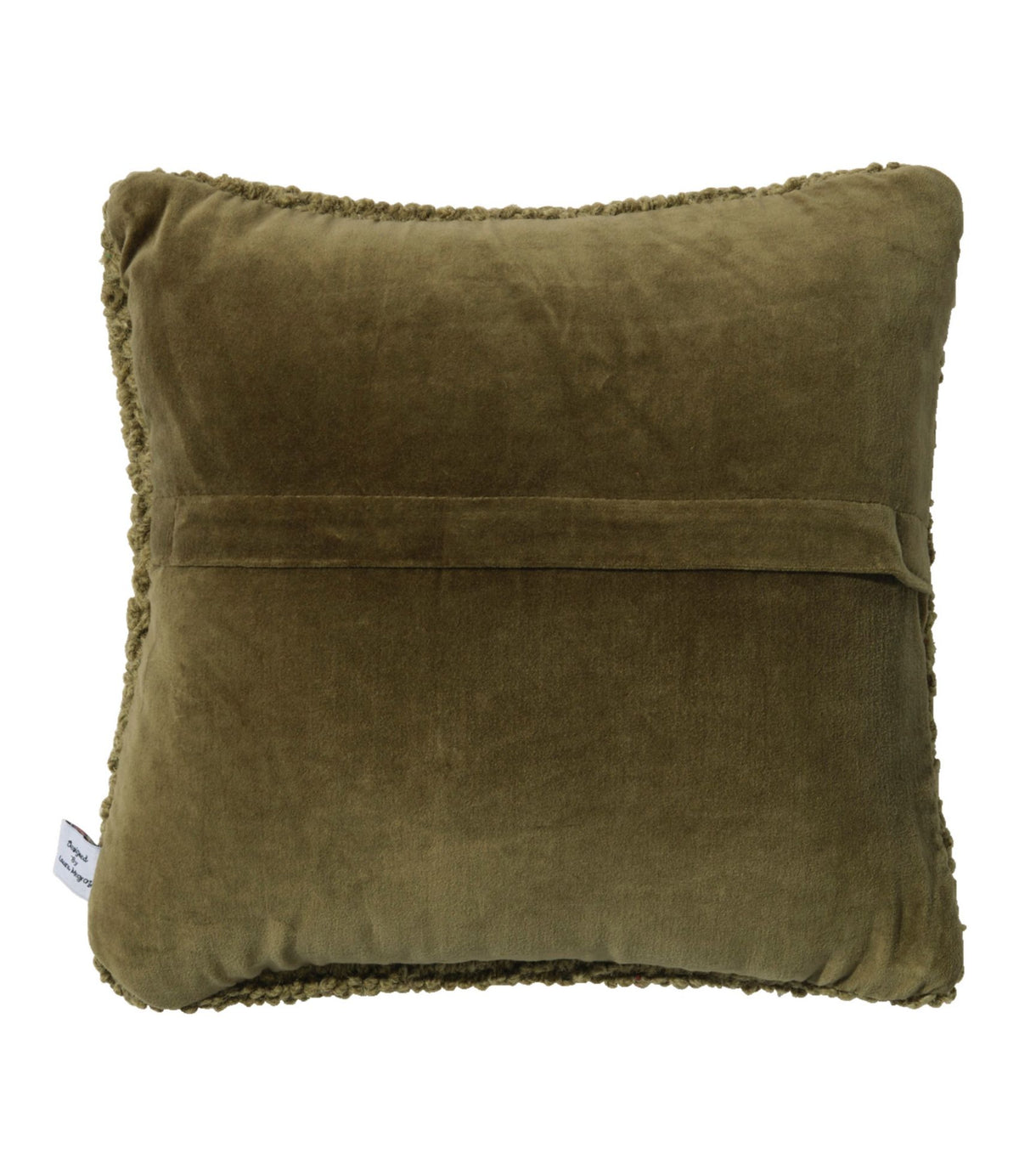 Wool Hooked Throw Pillow, Frosted Tree, 14" x 14"