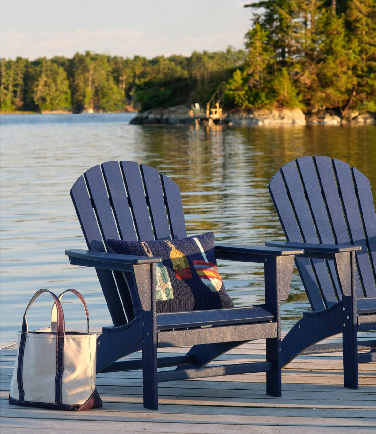 Indoor/Outdoor Hooked Pillow, Buoys, 18" x 18"