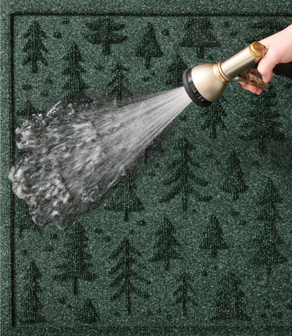 Everyspace Recycled Waterhog Doormat, Holiday Trees