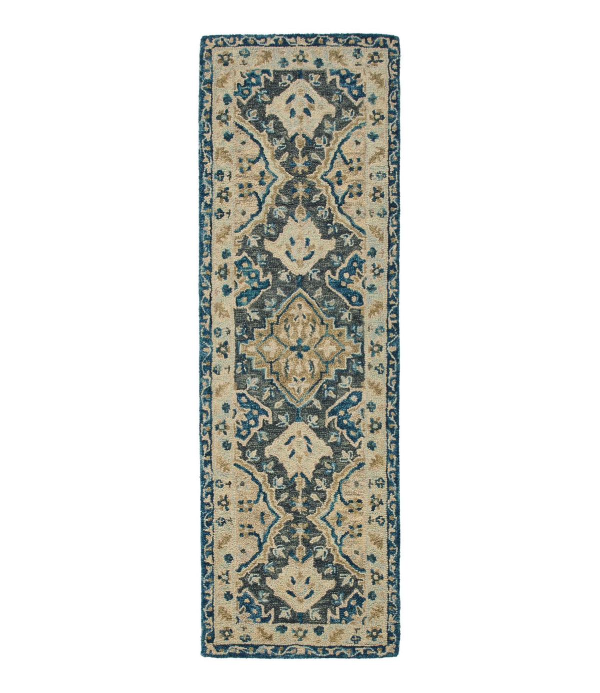 Diamond Floral Wool Tufted Runner