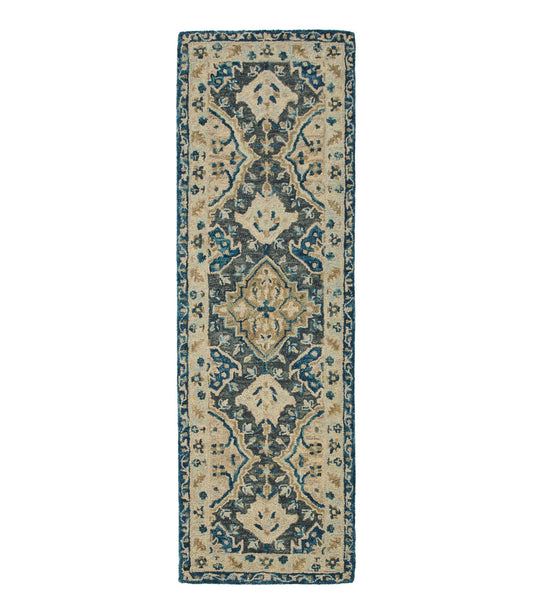 Diamond Floral Wool Tufted Runner