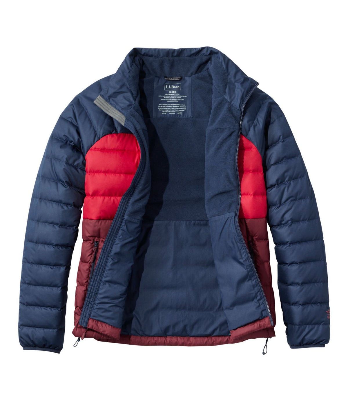 Men's Bean's Down Jacket, Colorblock