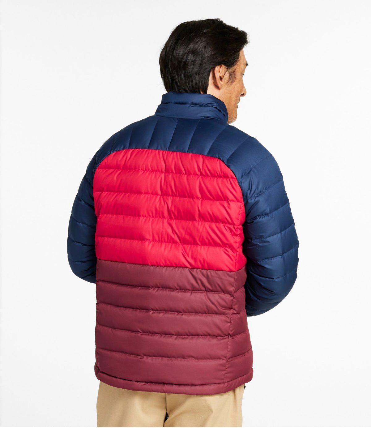 Men's Bean's Down Jacket, Colorblock