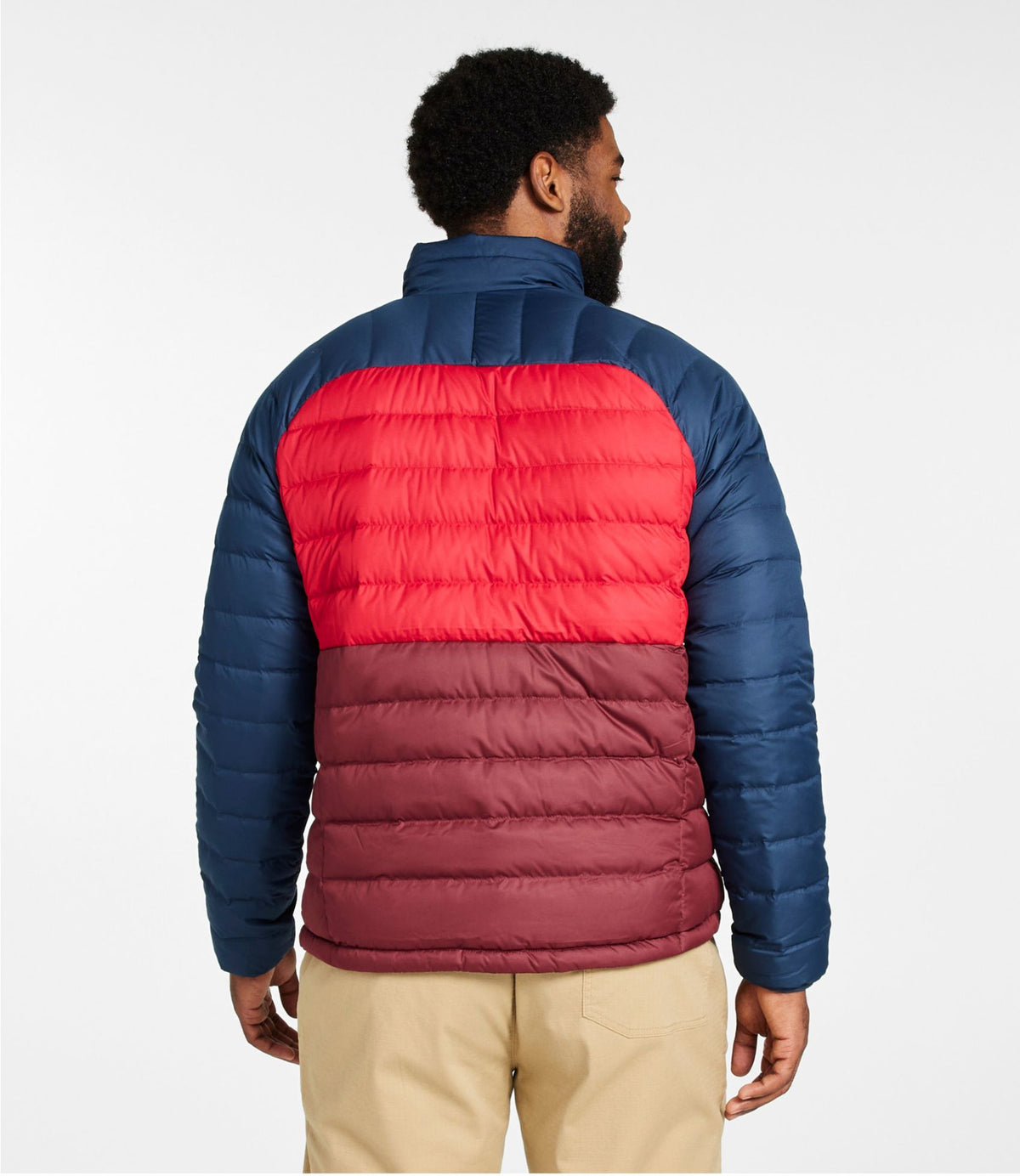 Men's Bean's Down Jacket, Colorblock