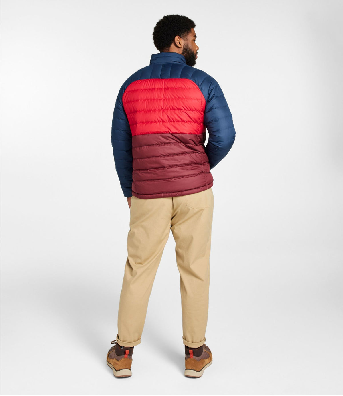 Men's Bean's Down Jacket, Colorblock