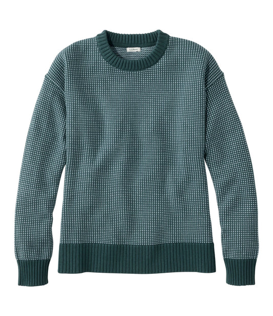 Women's The Original Double L® Sweater, Crewneck Bird's-Eye
